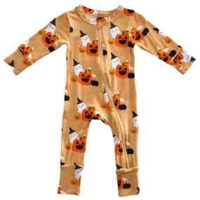 2-Way Convertible Zip Romper | Halloween Cluster