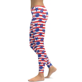 American Football Pattern Leggings