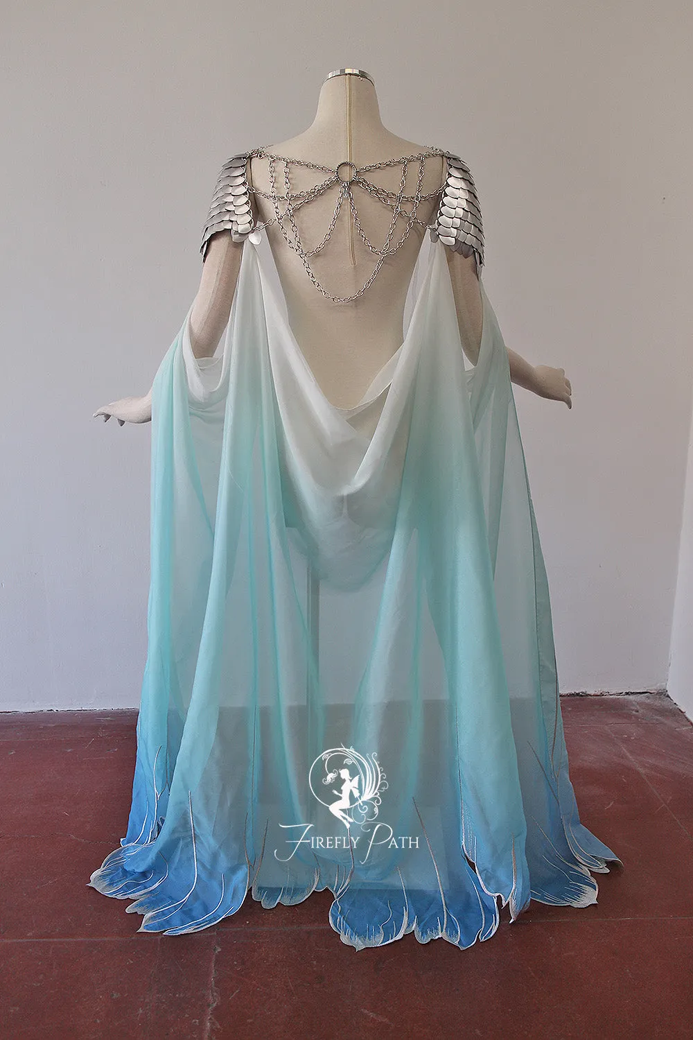 Aqua Blossomscale Cape | One-of-a-kind