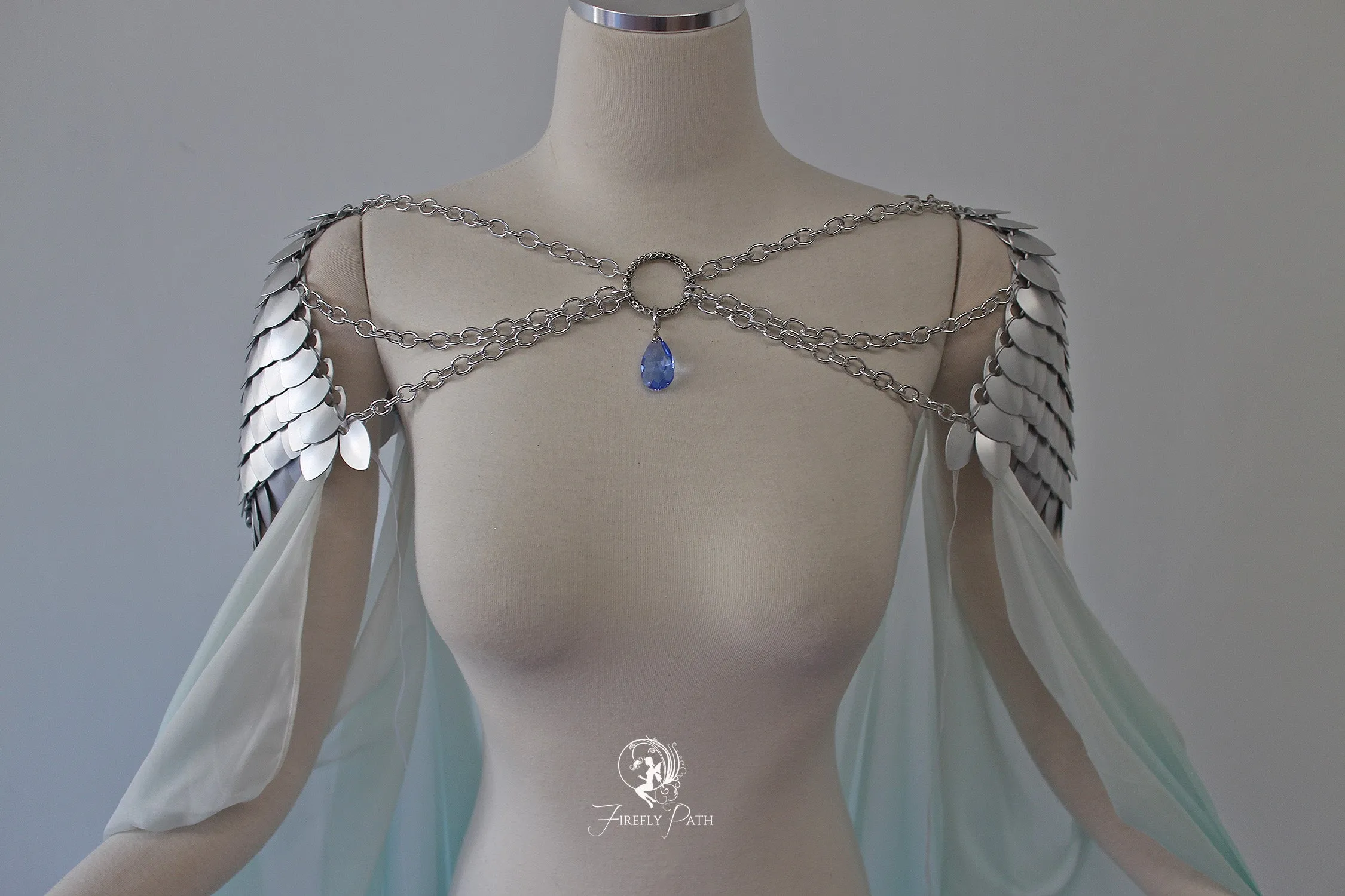 Aqua Blossomscale Cape | One-of-a-kind