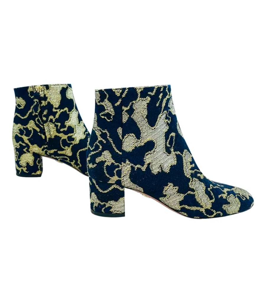 Aquazzura Jacquard Ankle Boots. Size 36.5