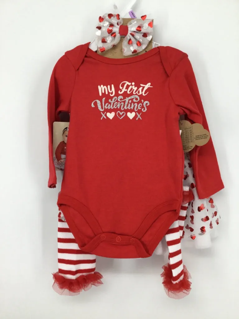 Baby Essentials Child Size 9 Months Red Valentine's Day Outfit