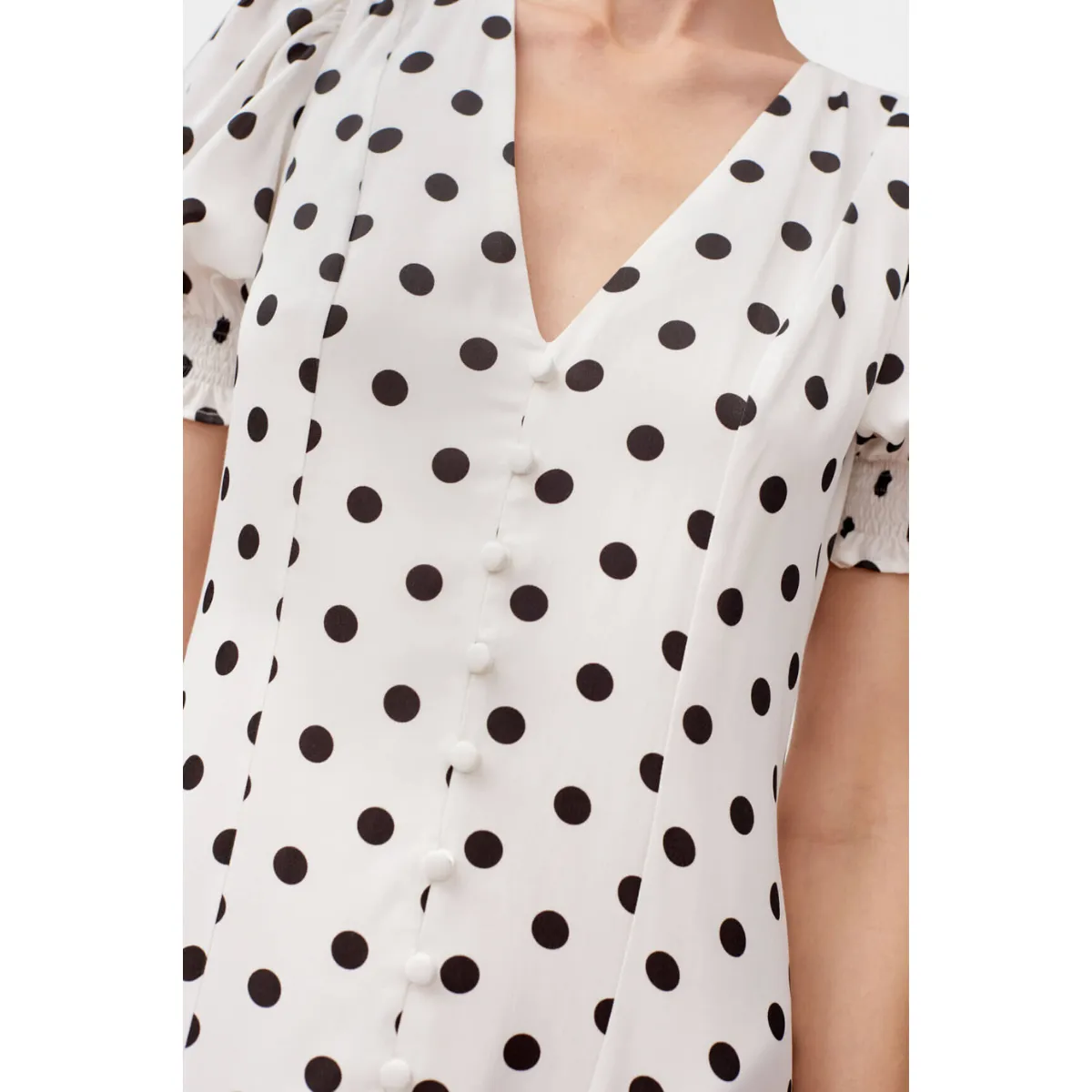 Bella Polka Dot Dress White