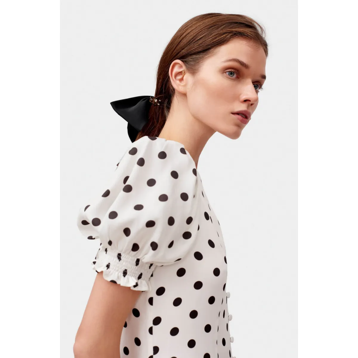 Bella Polka Dot Dress White