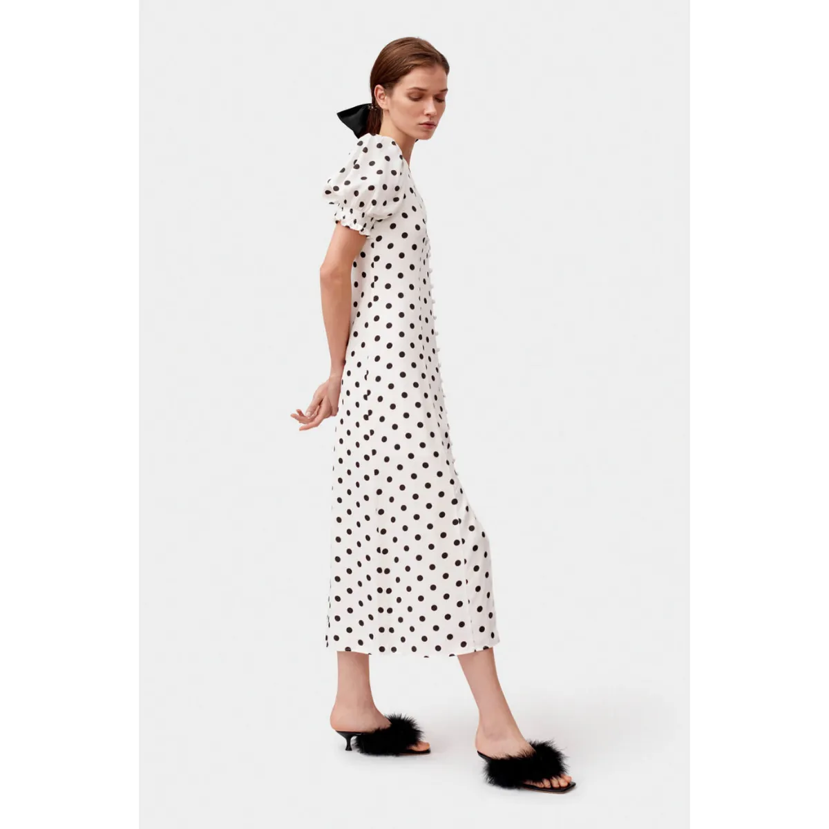 Bella Polka Dot Dress White