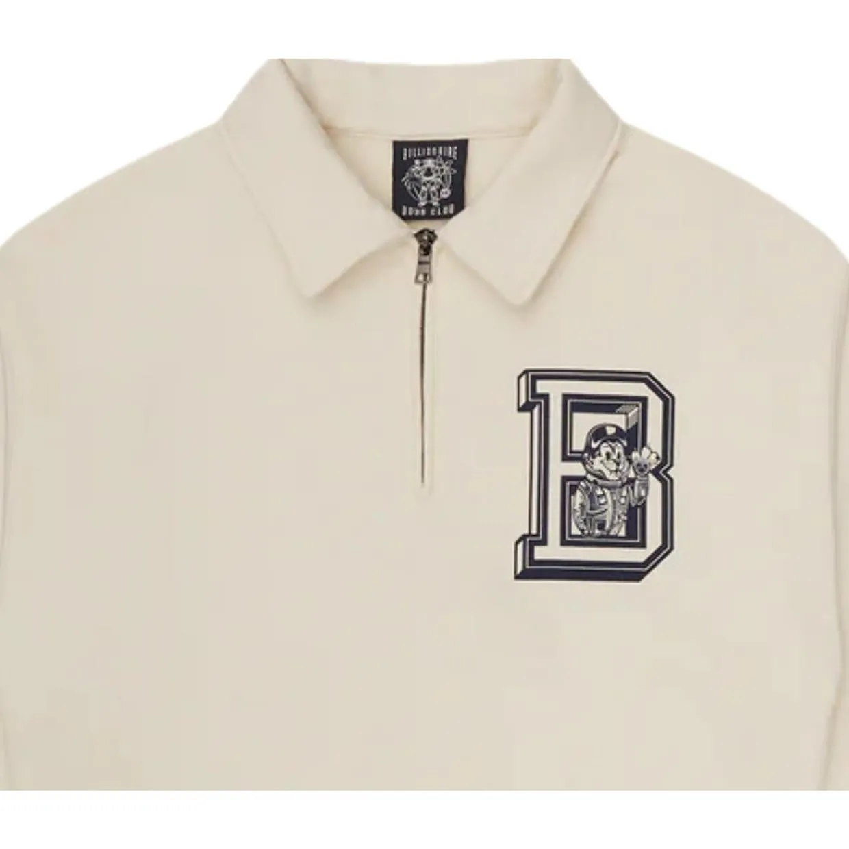 Billionaire Boys Club College Quarter Zip Off-White Sweatshirt