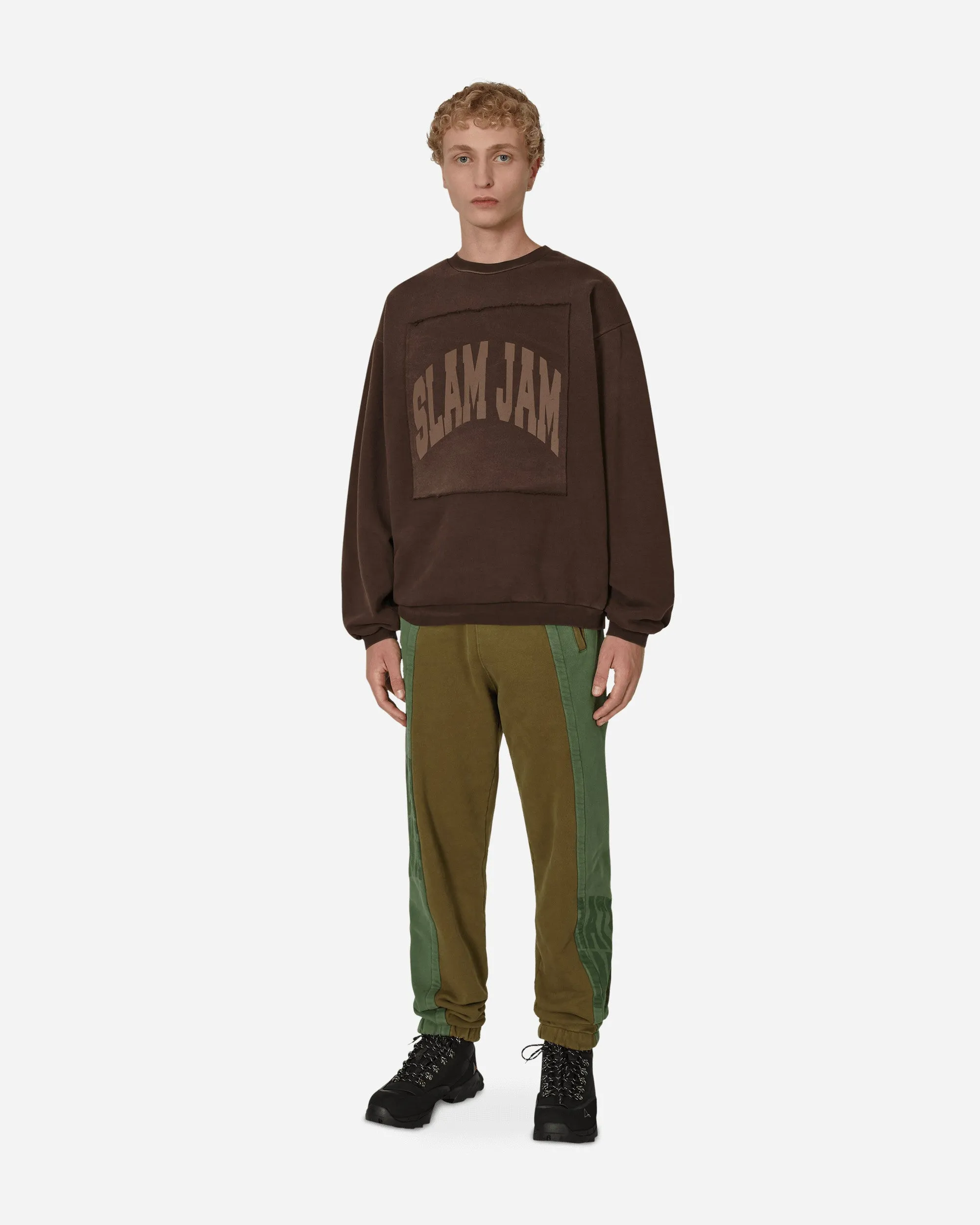 Boxy Crewneck Sweatshirt Brown