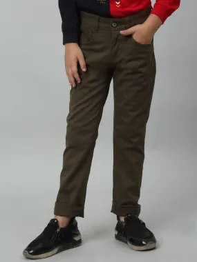 Boys Casual Olive Green Pants