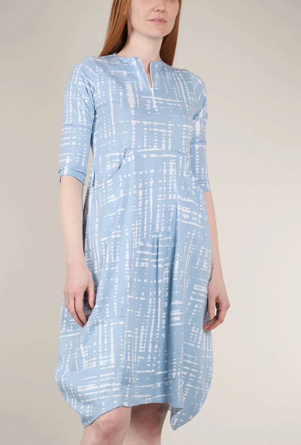 Brighton Dress, Blue Dash