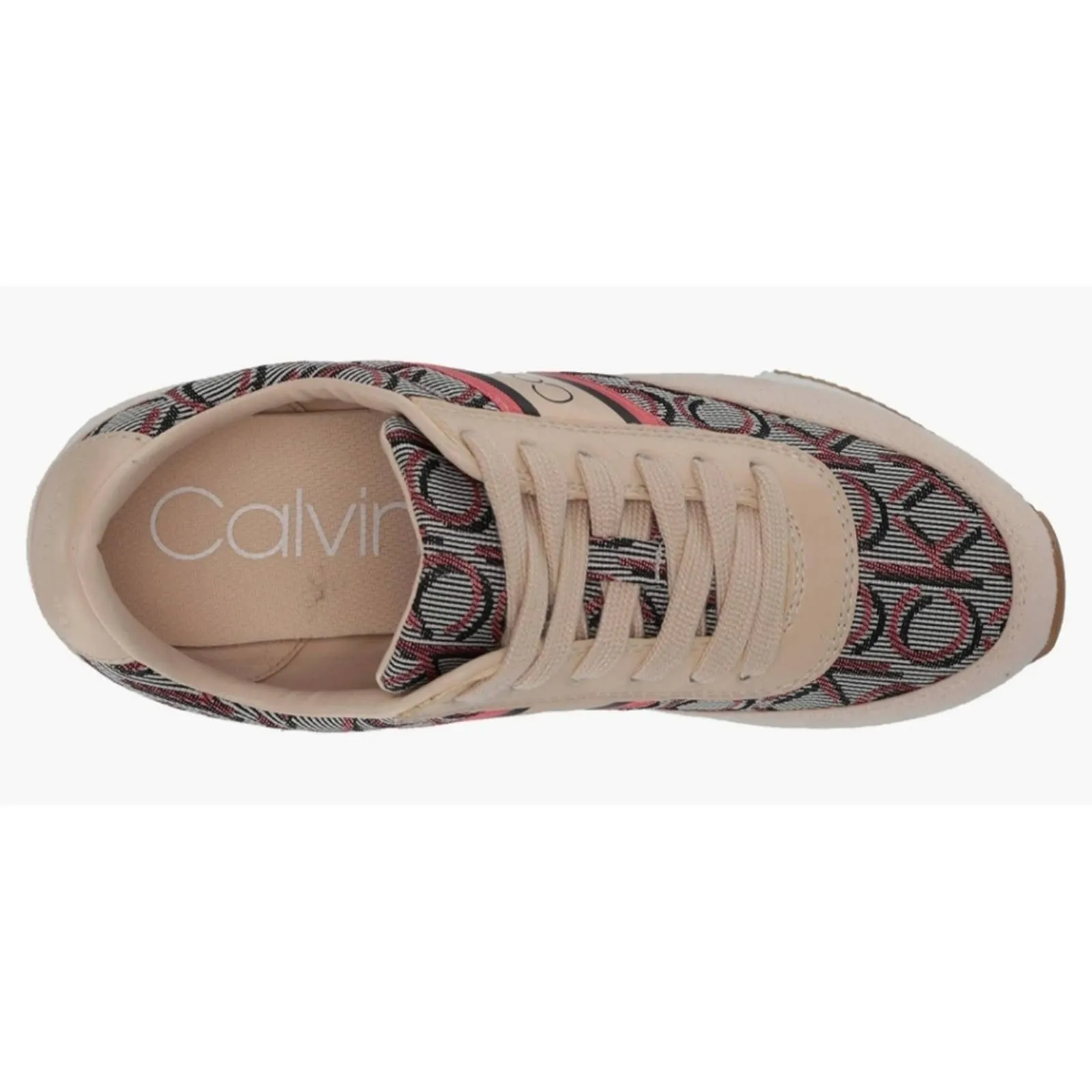 Calvin Klein Monogram Logo Tea Sneakers Coral