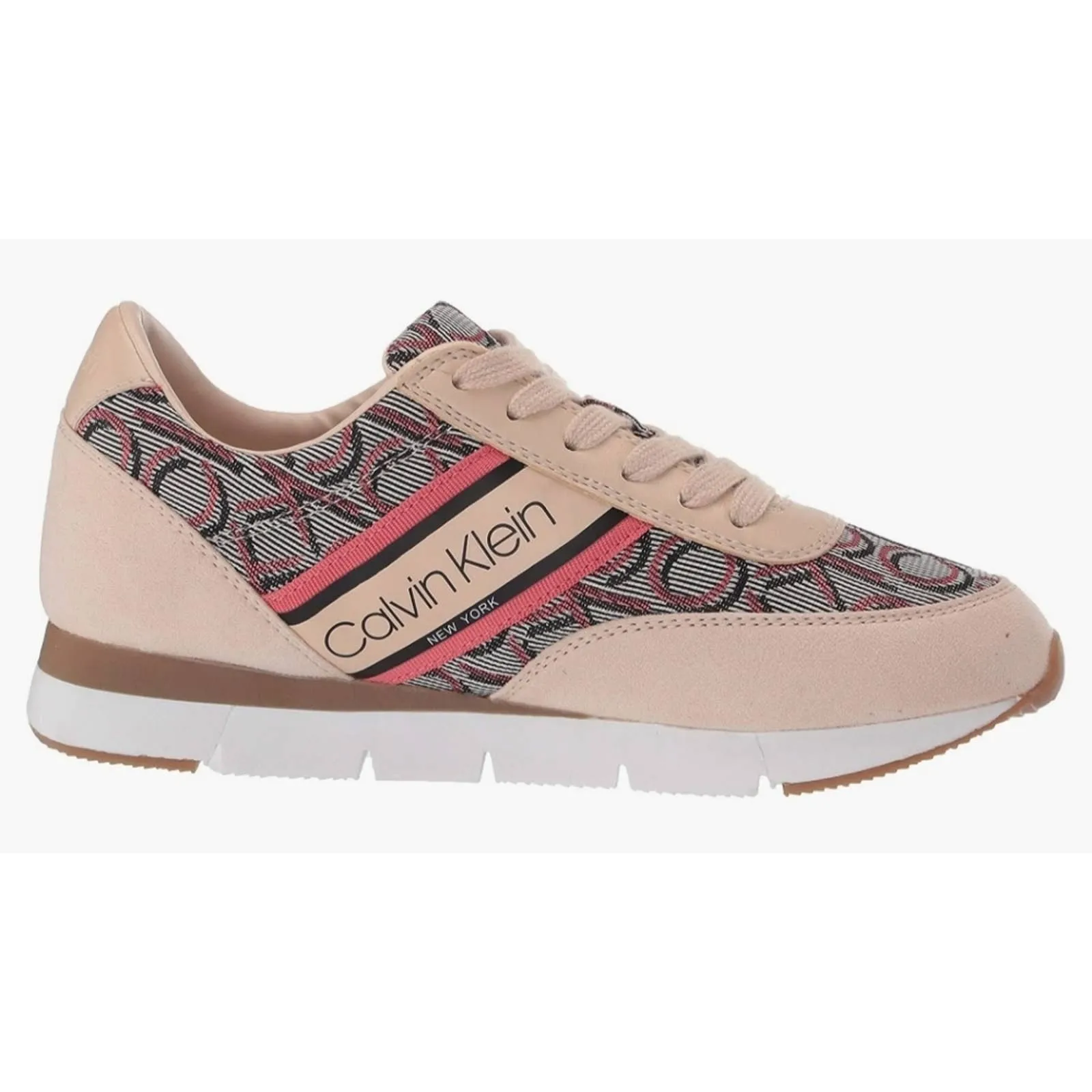 Calvin Klein Monogram Logo Tea Sneakers Coral