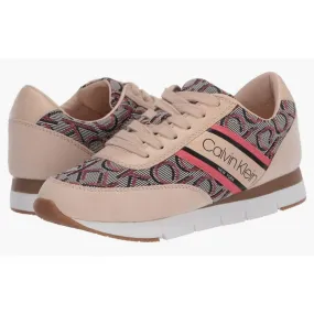 Calvin Klein Monogram Logo Tea Sneakers Coral