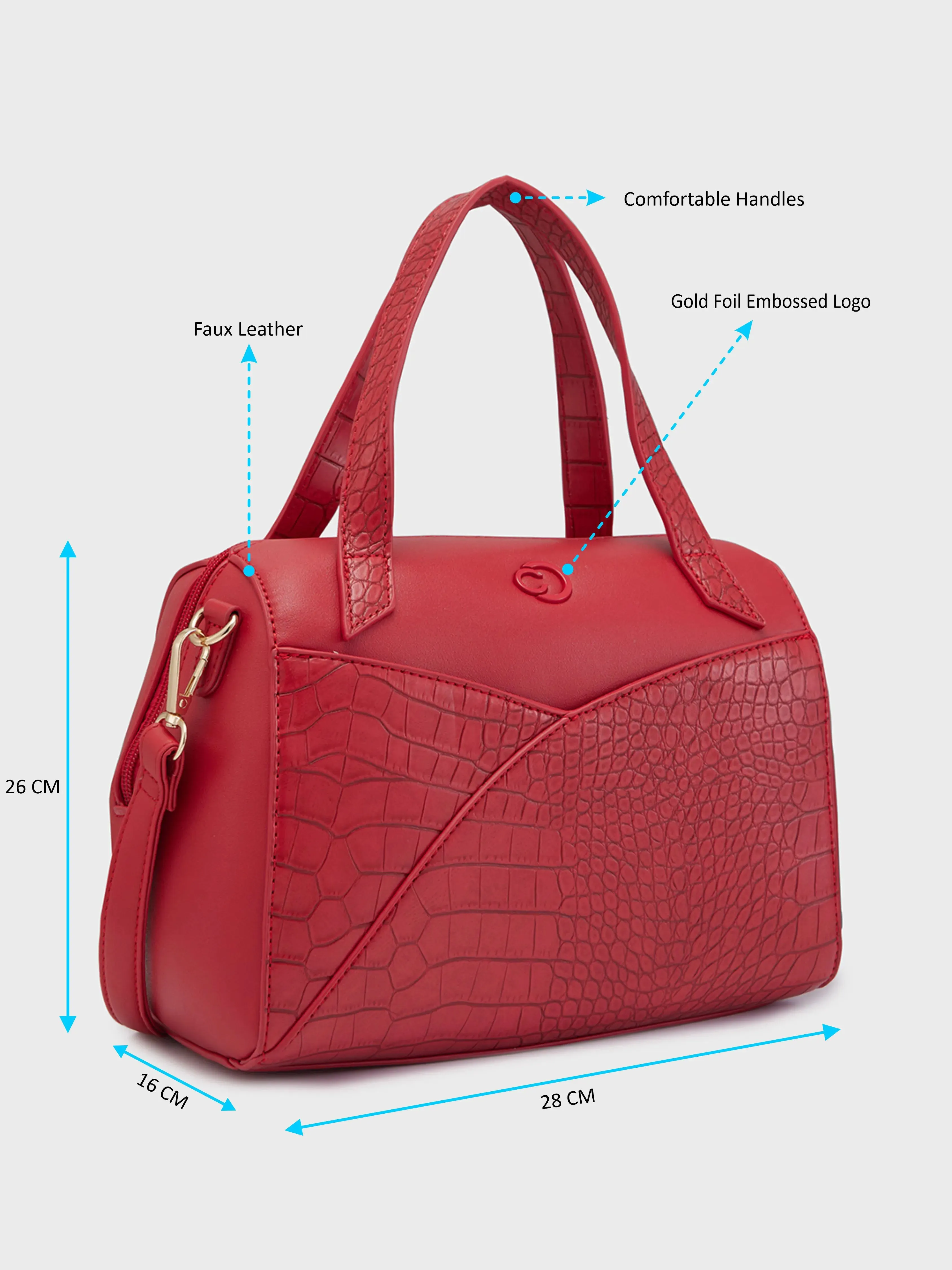 Caprese Cabo Satchel Medium Red