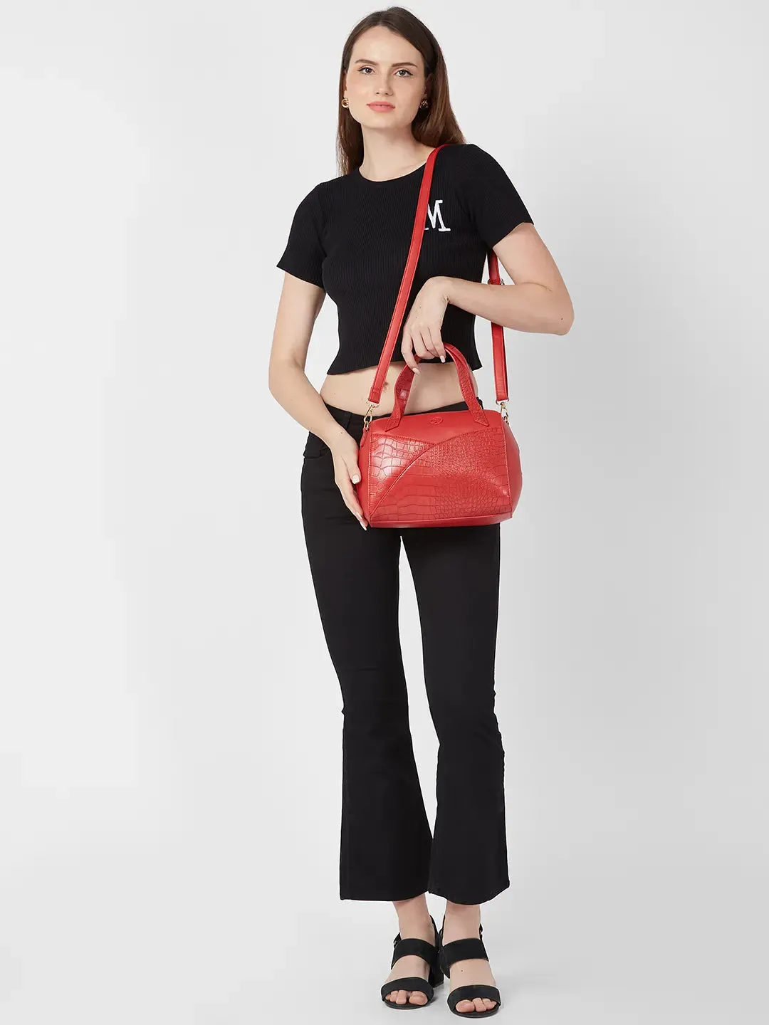 Caprese Cabo Satchel Medium Red