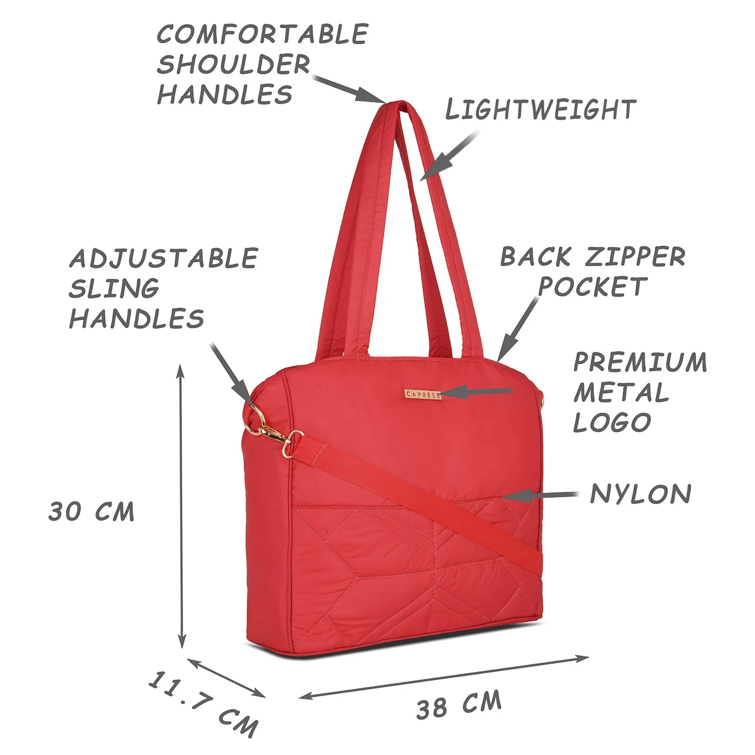 Caprese Clara Tote Medium (E) Red