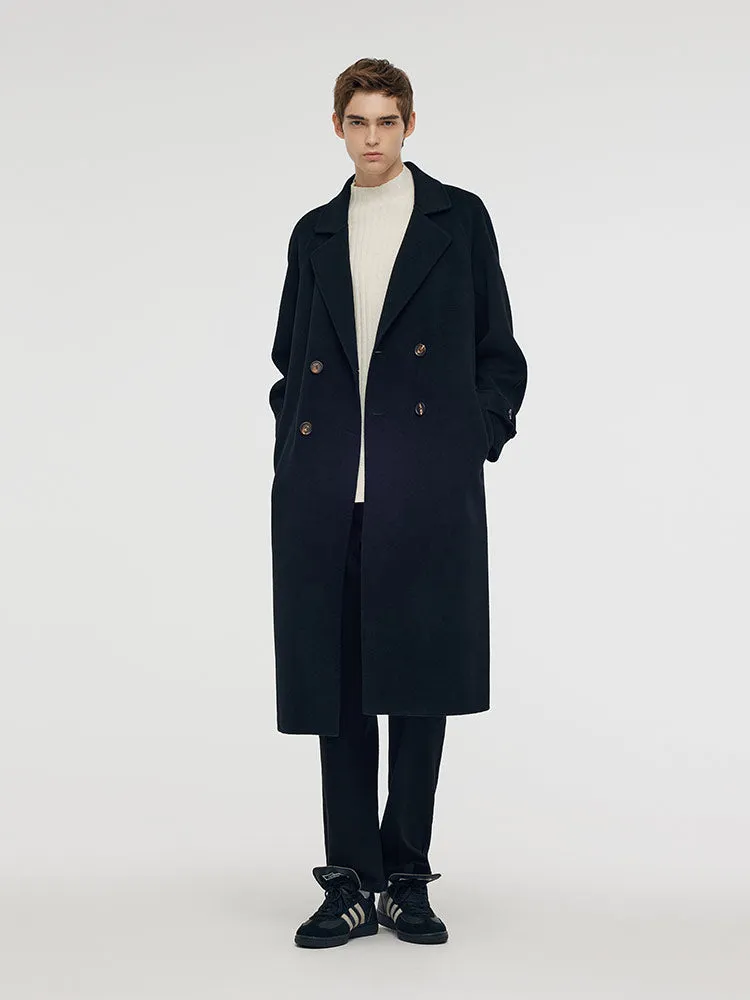 Cashmere And Wool Unisex Wrap Coat