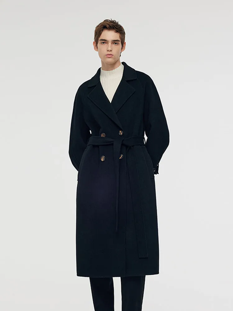 Cashmere And Wool Unisex Wrap Coat