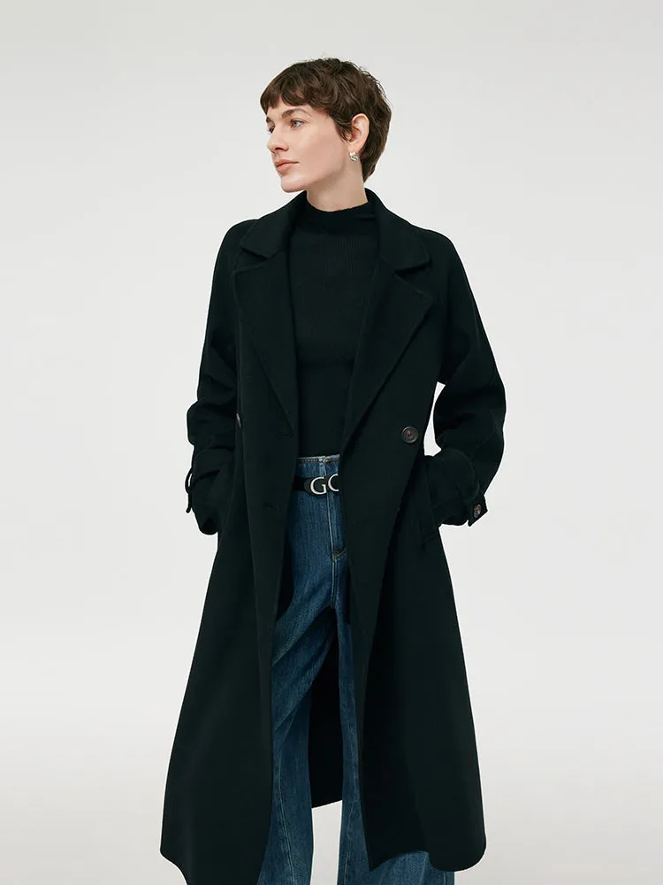 Cashmere And Wool Unisex Wrap Coat