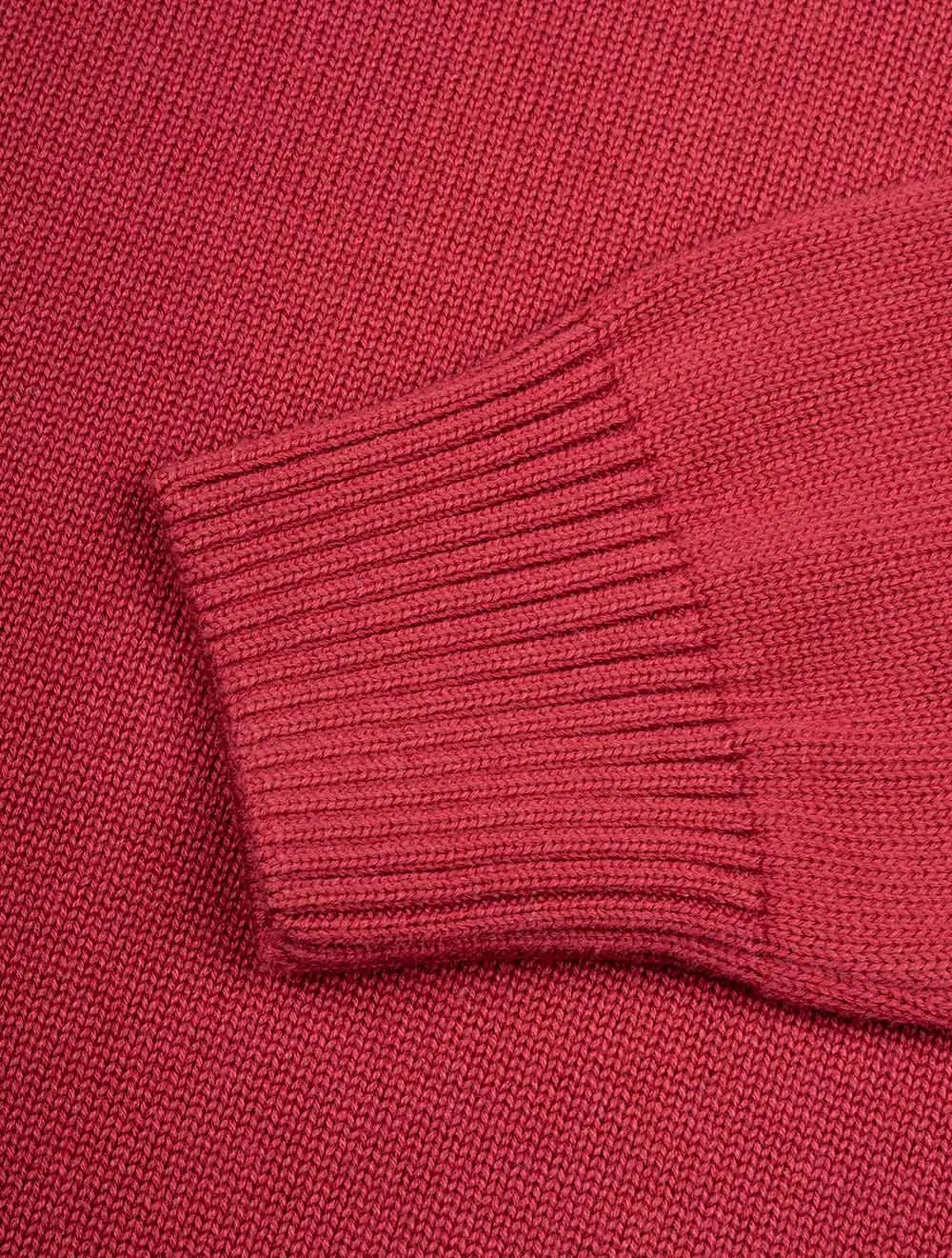 Casual Cotton Half-Zip Sweater Cabernet Red