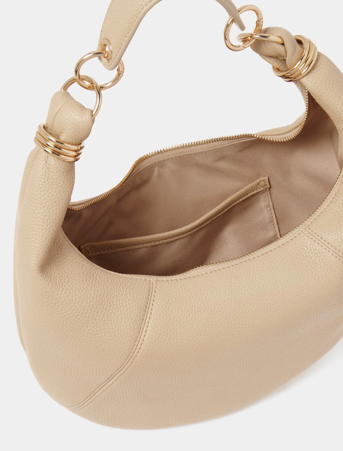 Cayla Metal Trim Scoop Bag