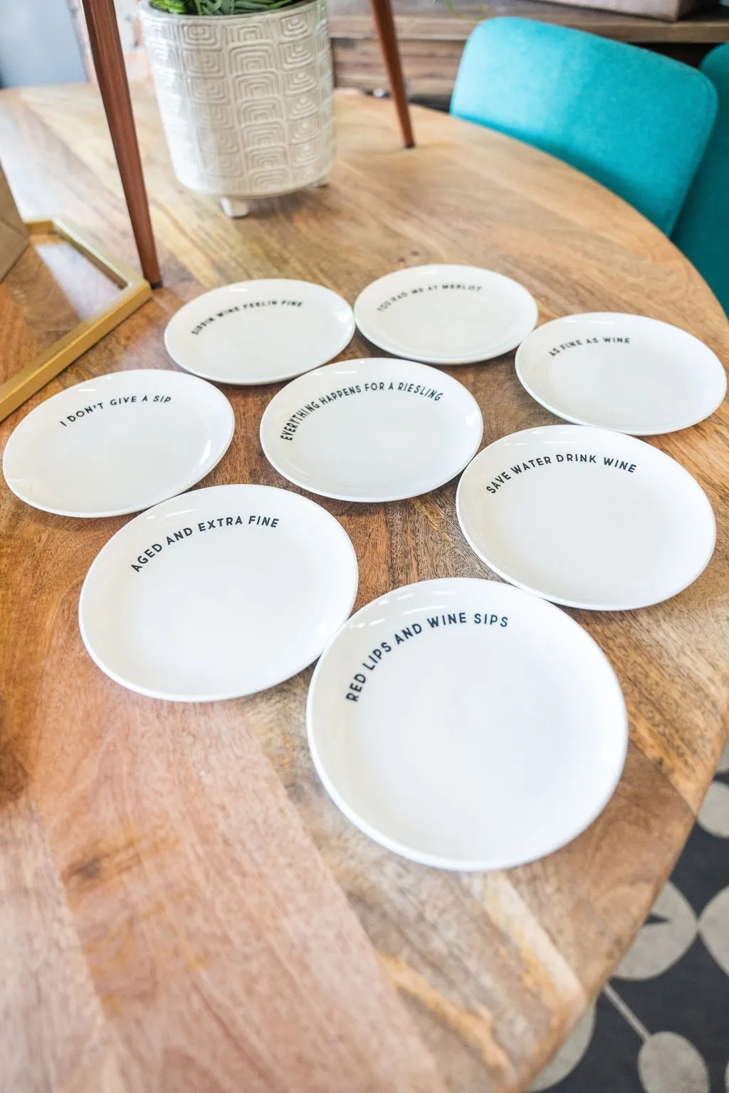 Ceramic Sayings Dessert Plates