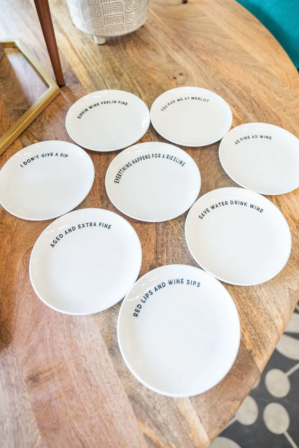 Ceramic Sayings Dessert Plates