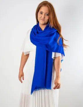 Cobalt Blue Cashmere Pashmina