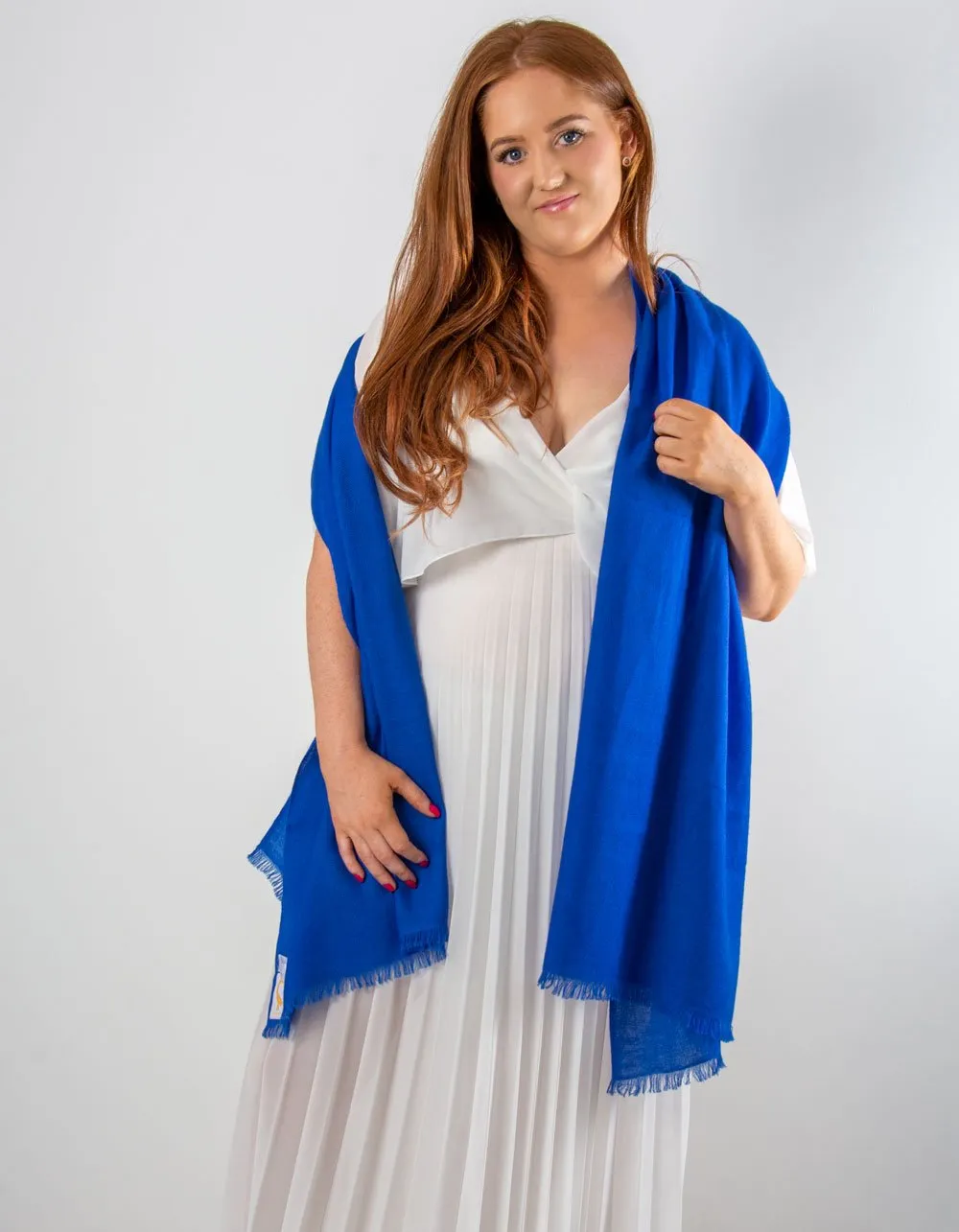 Cobalt Blue Cashmere Pashmina