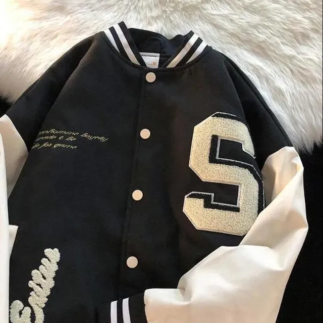 College Jacket With S Embroidery