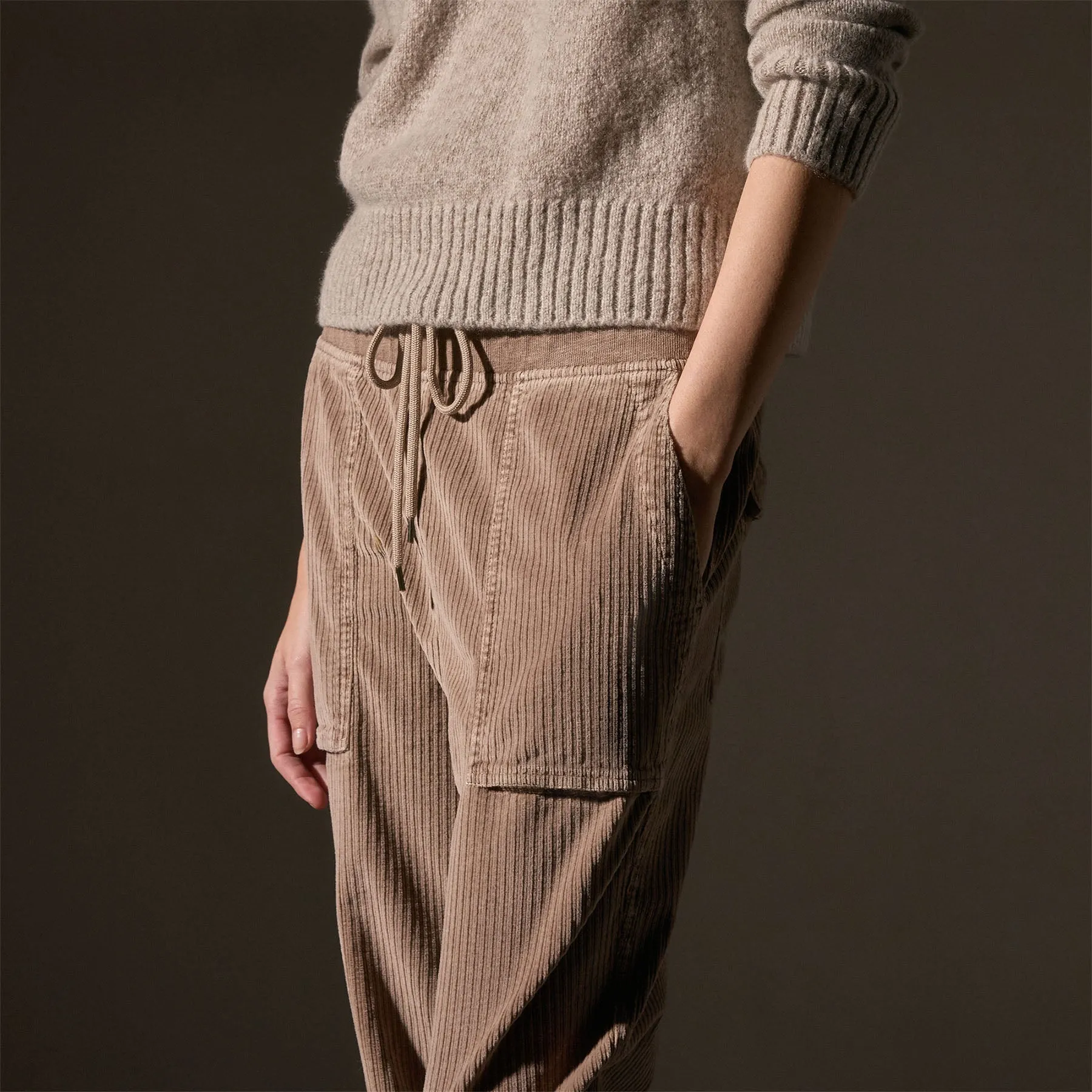 Corduroy Mixed Media Pant - Coyote Pigment