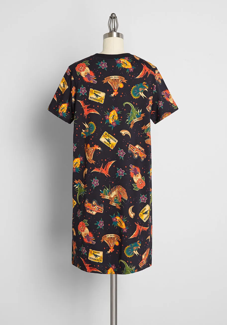 Cruising Through Time T-Shirt Dress