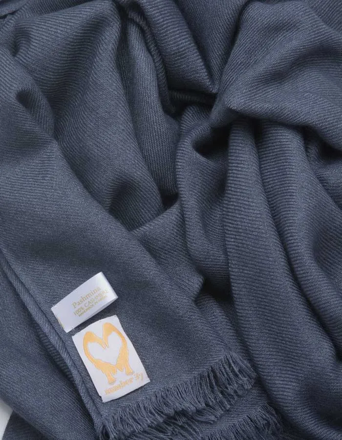 Dark Grey Cashmere Pashmina