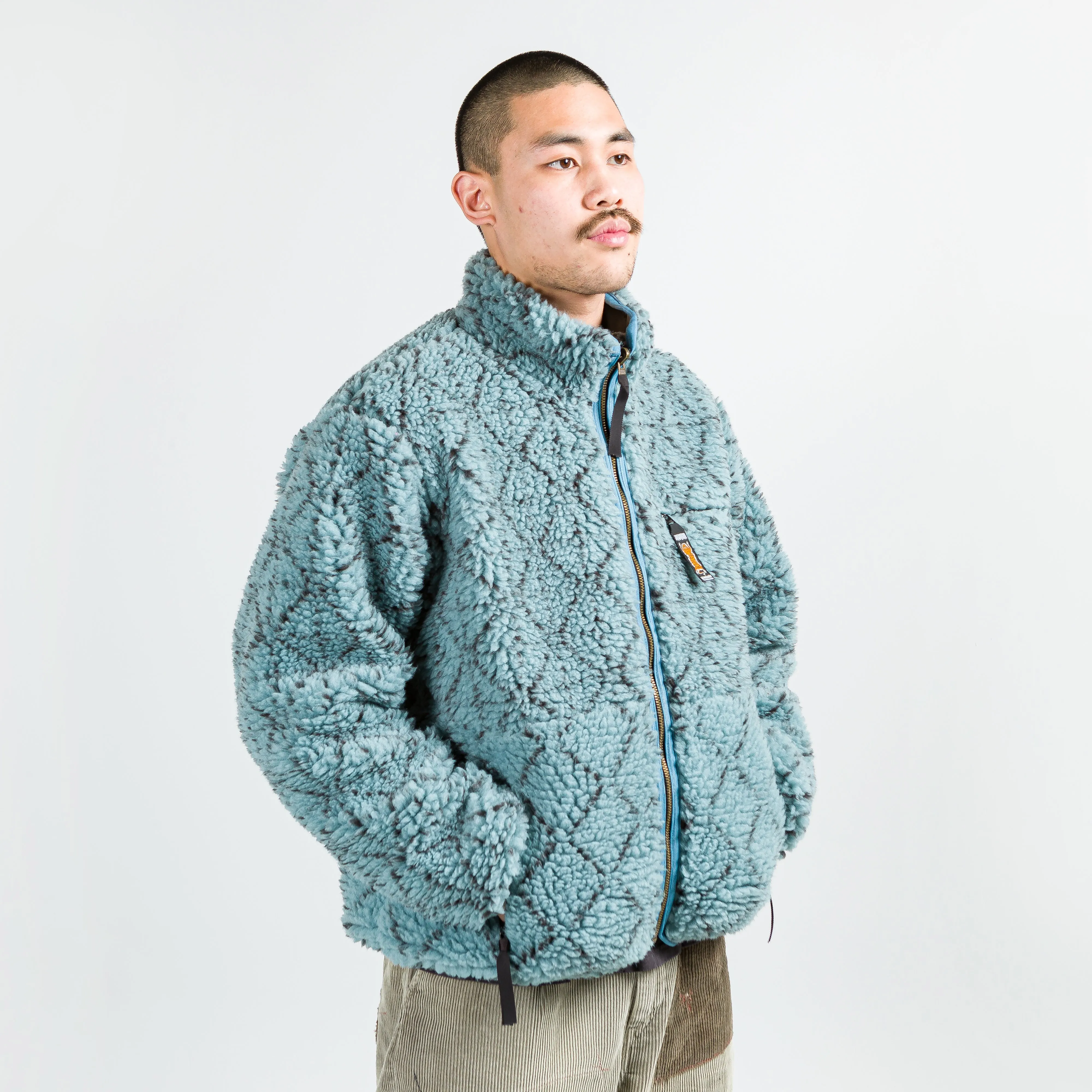 DO-GI SASHIKO BOA Fleece Reversible Blouson Blue