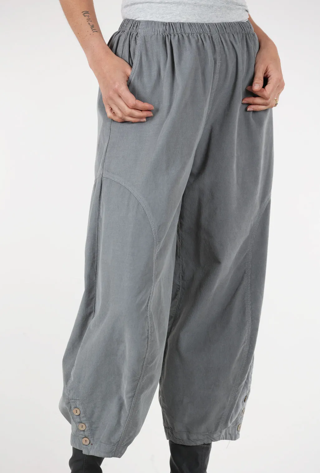 Doreen Lantern Pant, Gray Blue