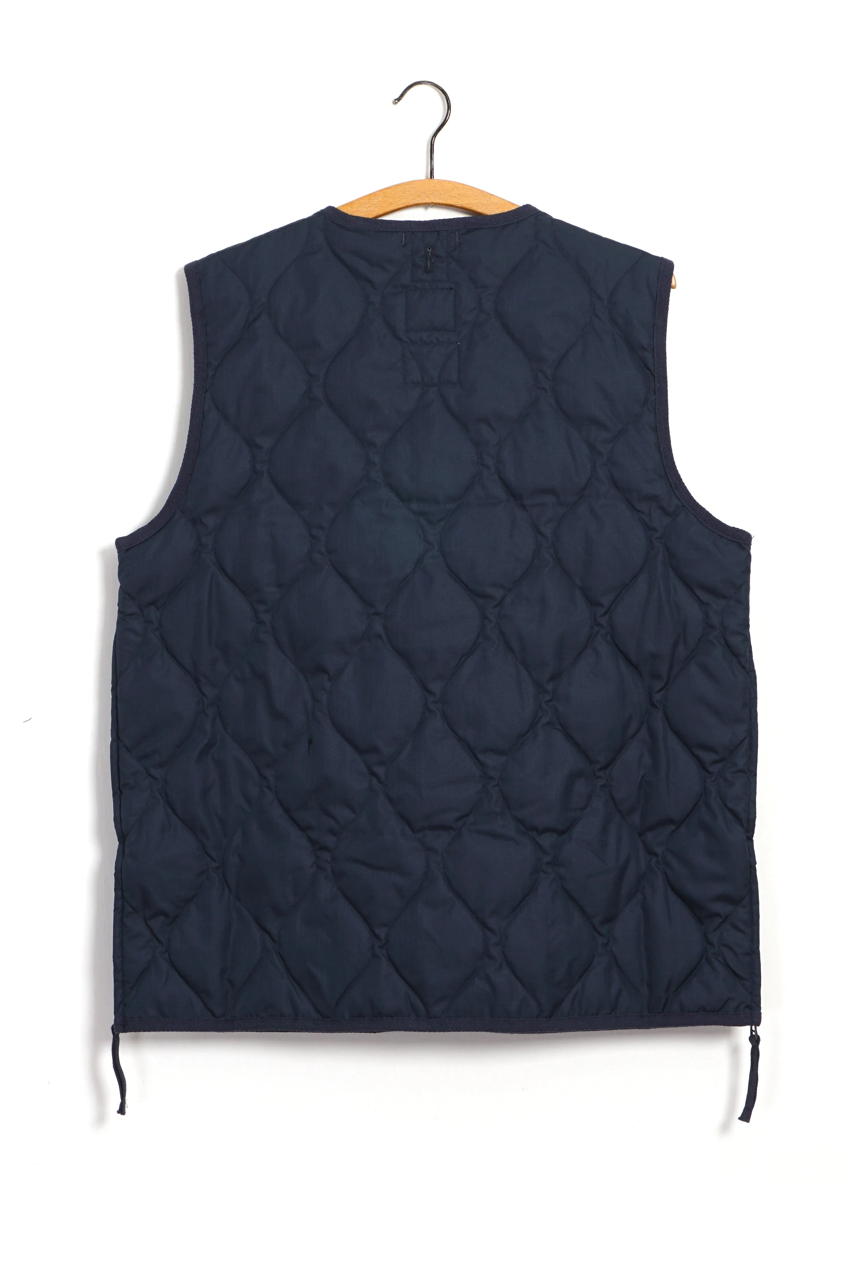 DOWN VEST | Military V-Neck Down Vest | Navy