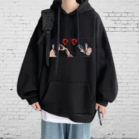 DressBetty - Hot Japanese Anime Print Patchwork Hoodie