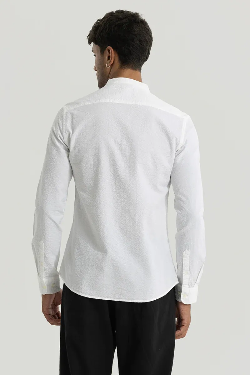 Elevate White Plain Shirt