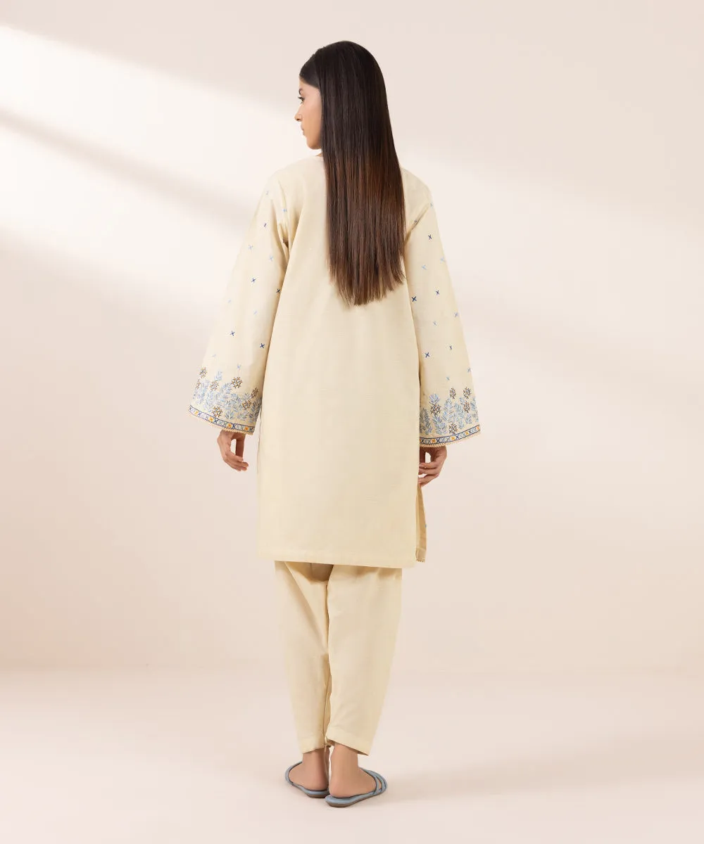 Embroidered Cotton Jacquard Shirt