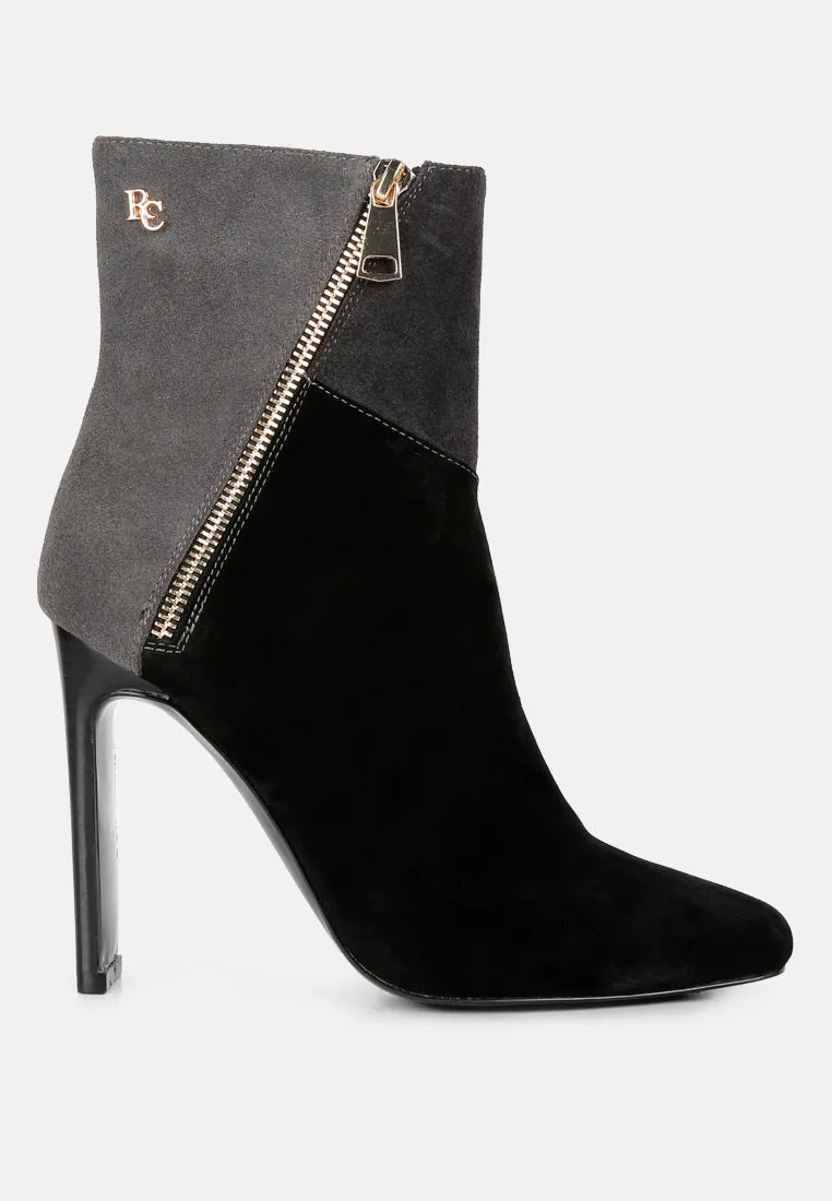 Ezra Patchwork Suede Ankle Boots By Ruw