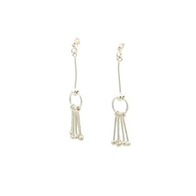 Fara Beads 925 Sterling Silver Stud Drop Earrings