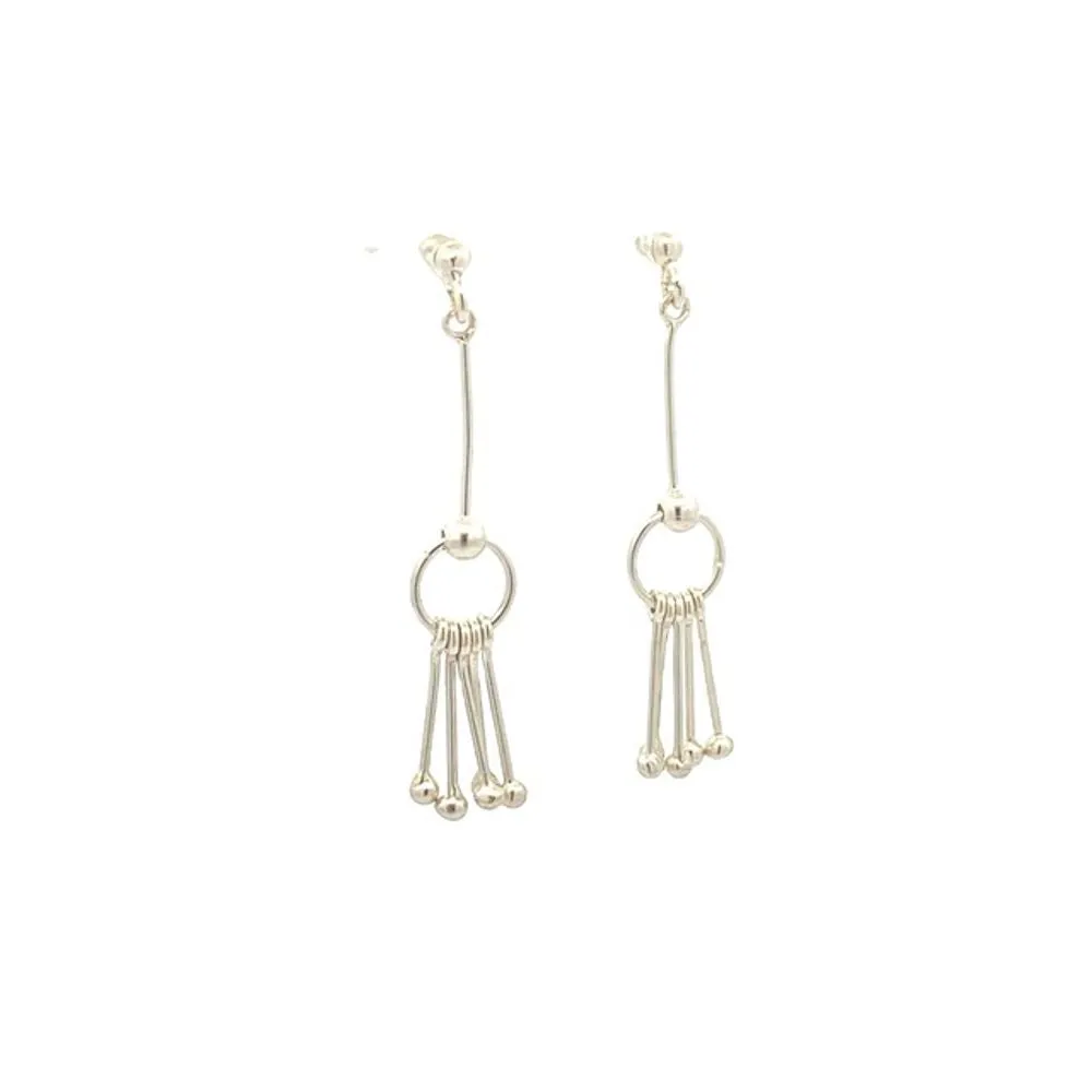 Fara Beads 925 Sterling Silver Stud Drop Earrings