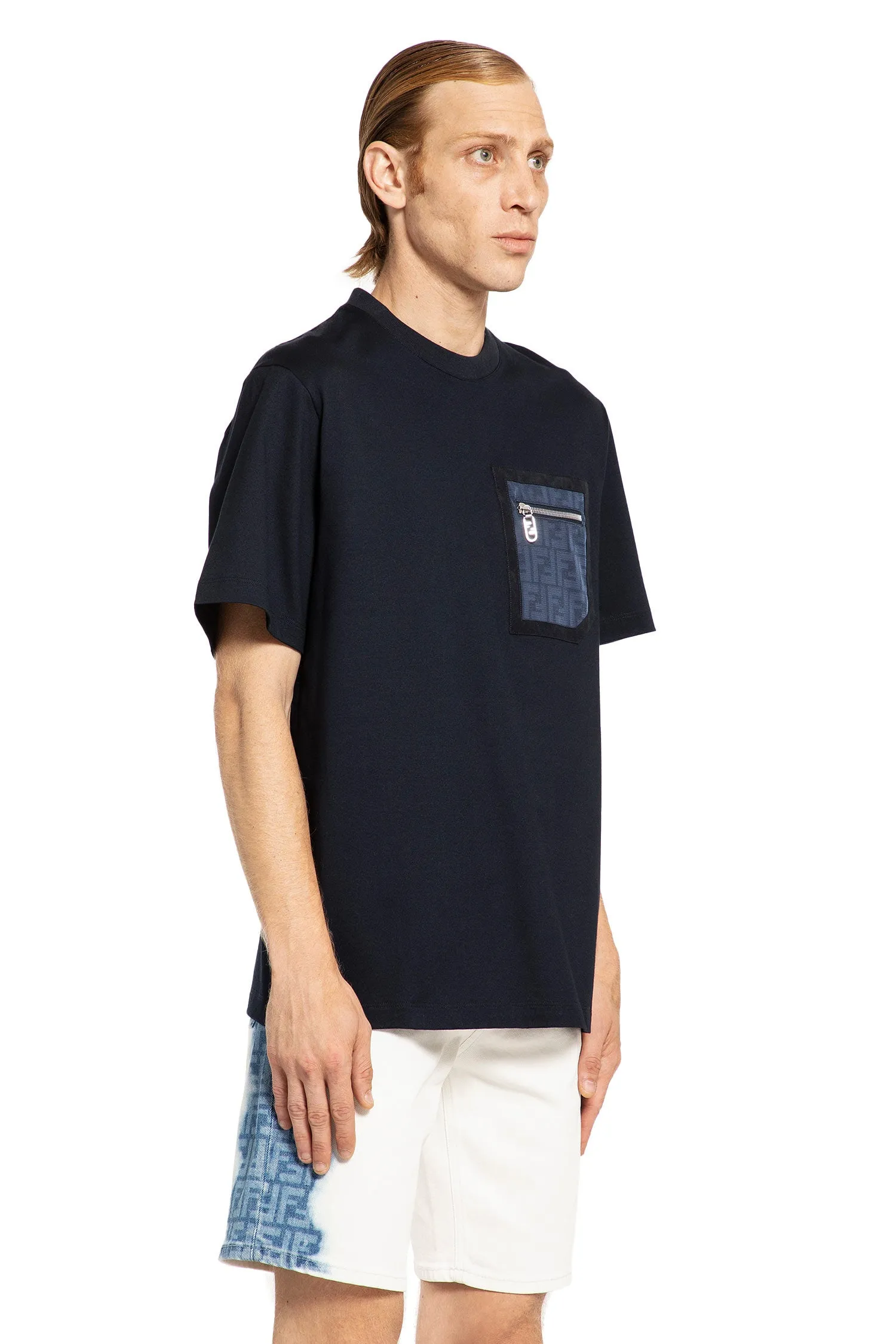 FENDI MAN BLUE T-SHIRTS & TANK TOPS