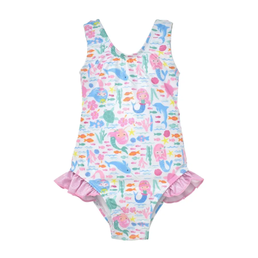 Flap Happy Upf 50  Delaney Hip Ruffle Swimsuit RSPD - Fantasea Mermaids