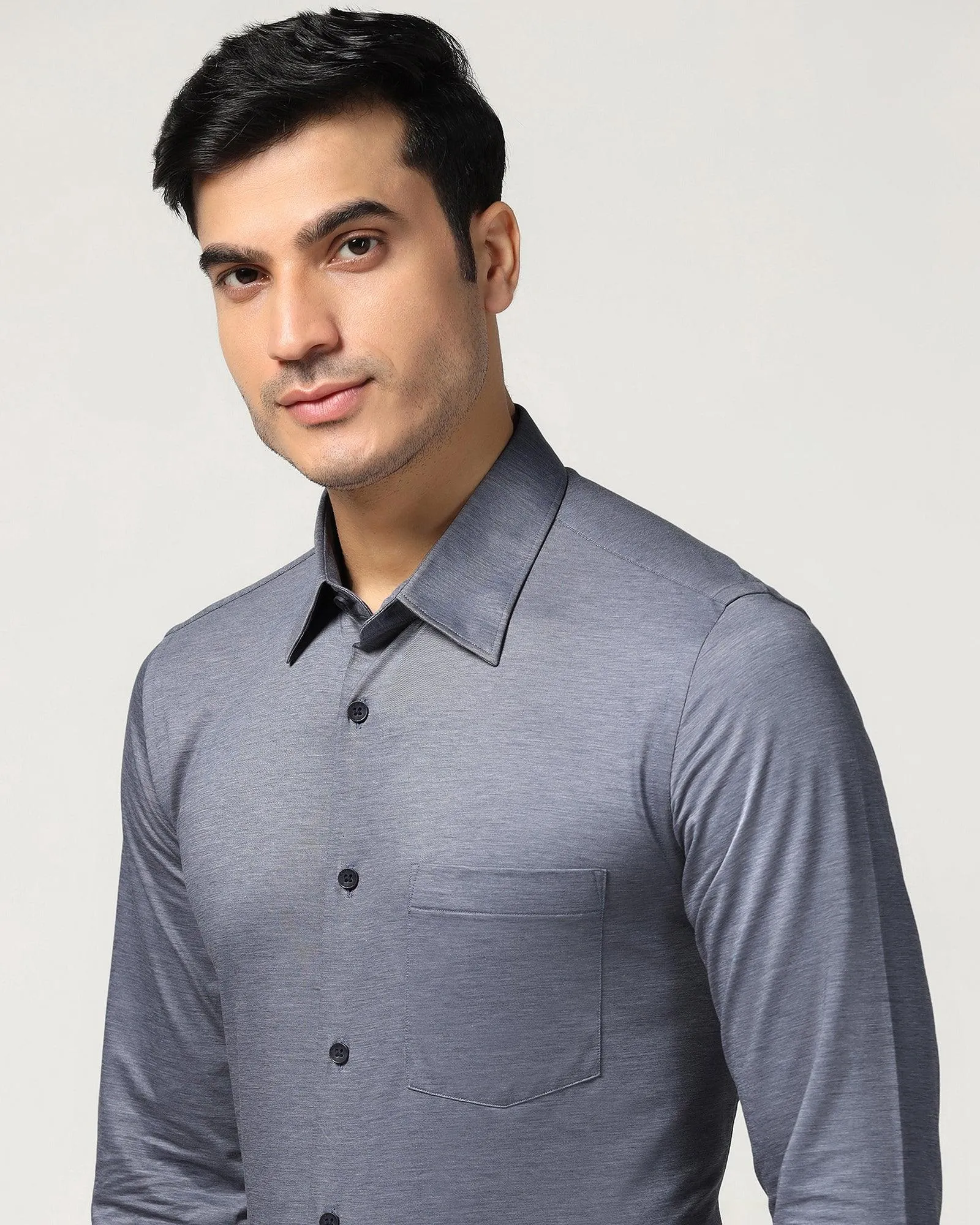 Formal Grey Solid Shirt - Boone