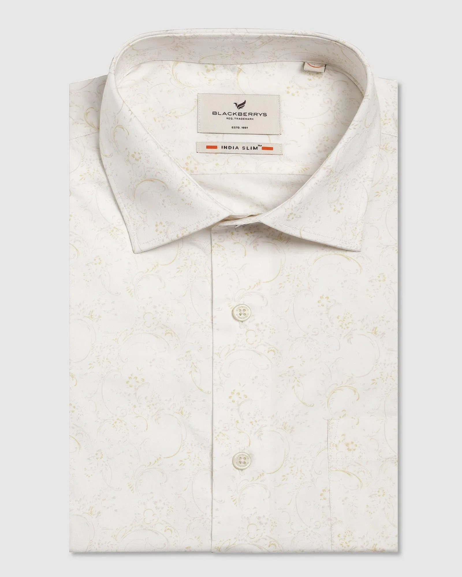 Formal Yellow Printed Shirt - Cedar