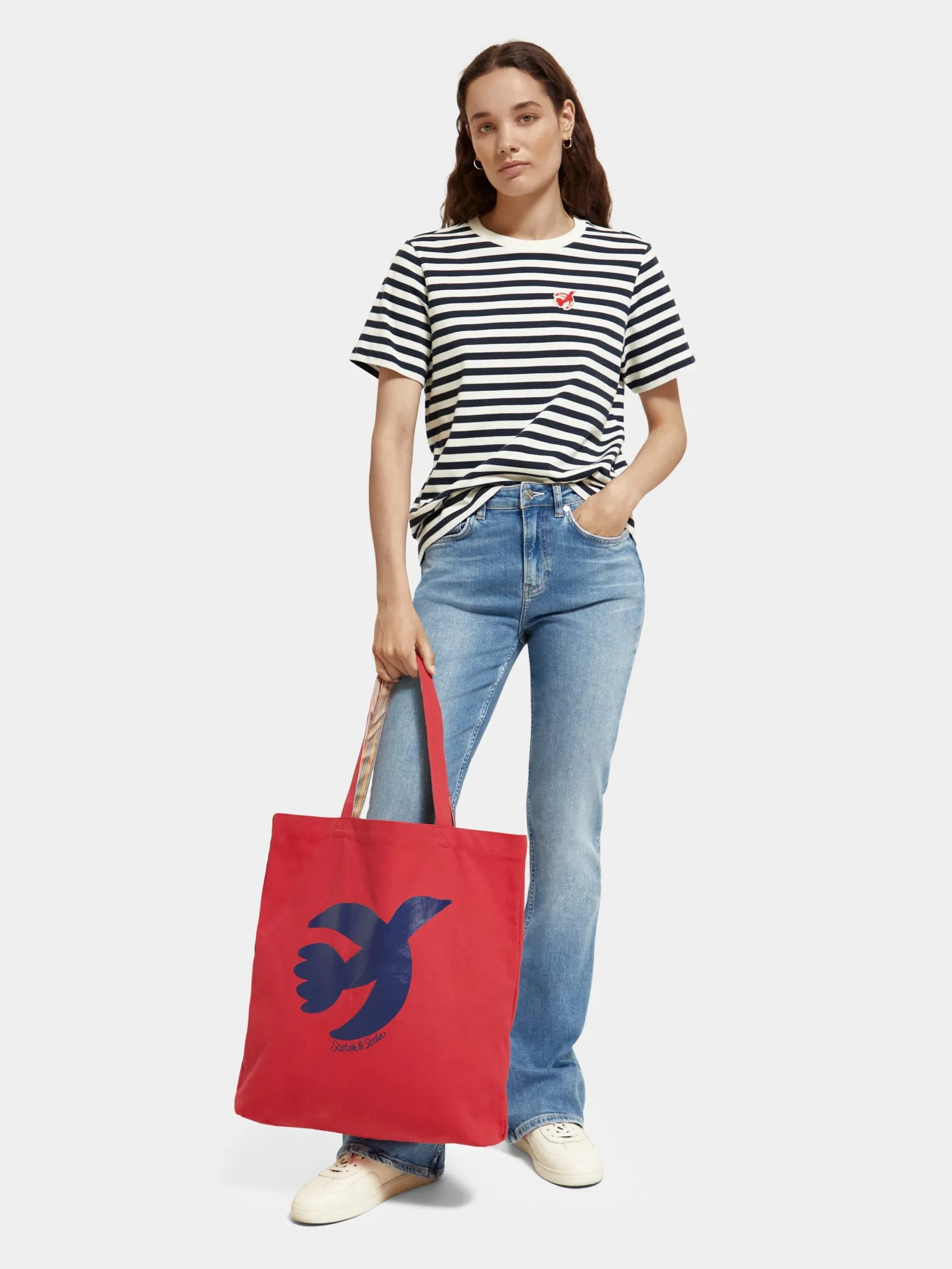 Free spirit peace bird canvas tote bag