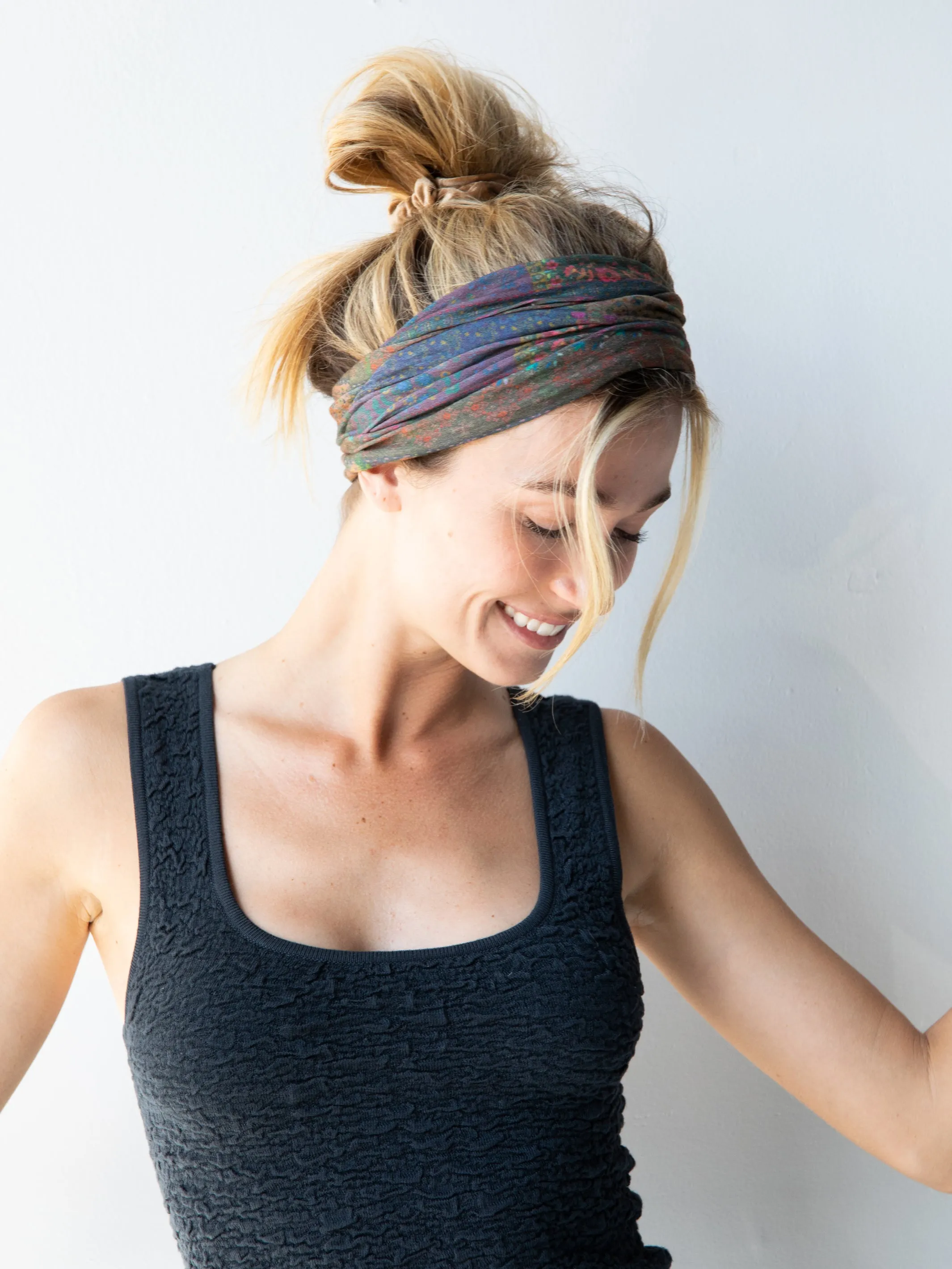 Full Boho Bandeau® Headband - Dark Patchwork