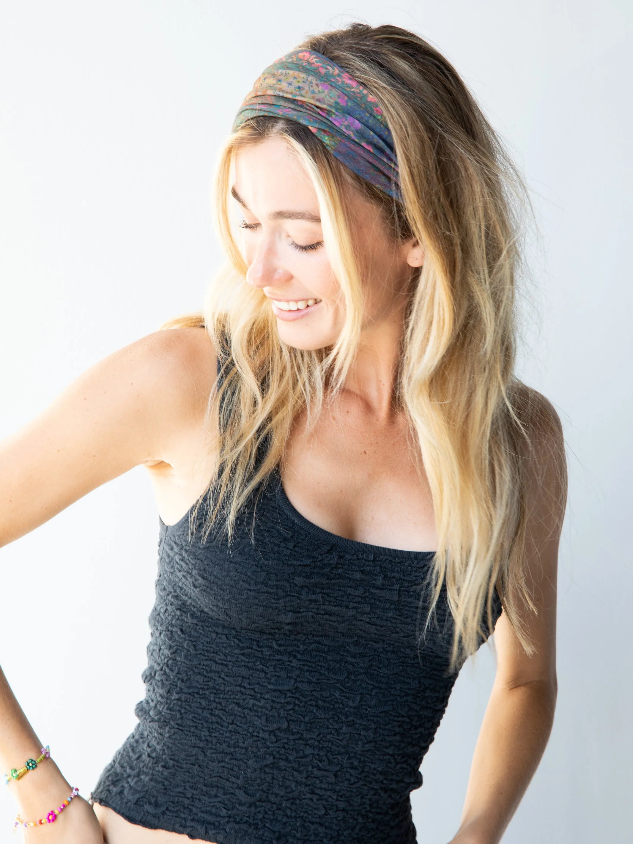 Full Boho Bandeau® Headband - Dark Patchwork