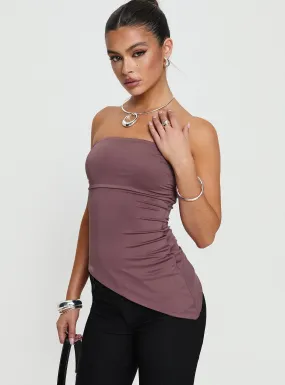 Galan Strapless Top Purple