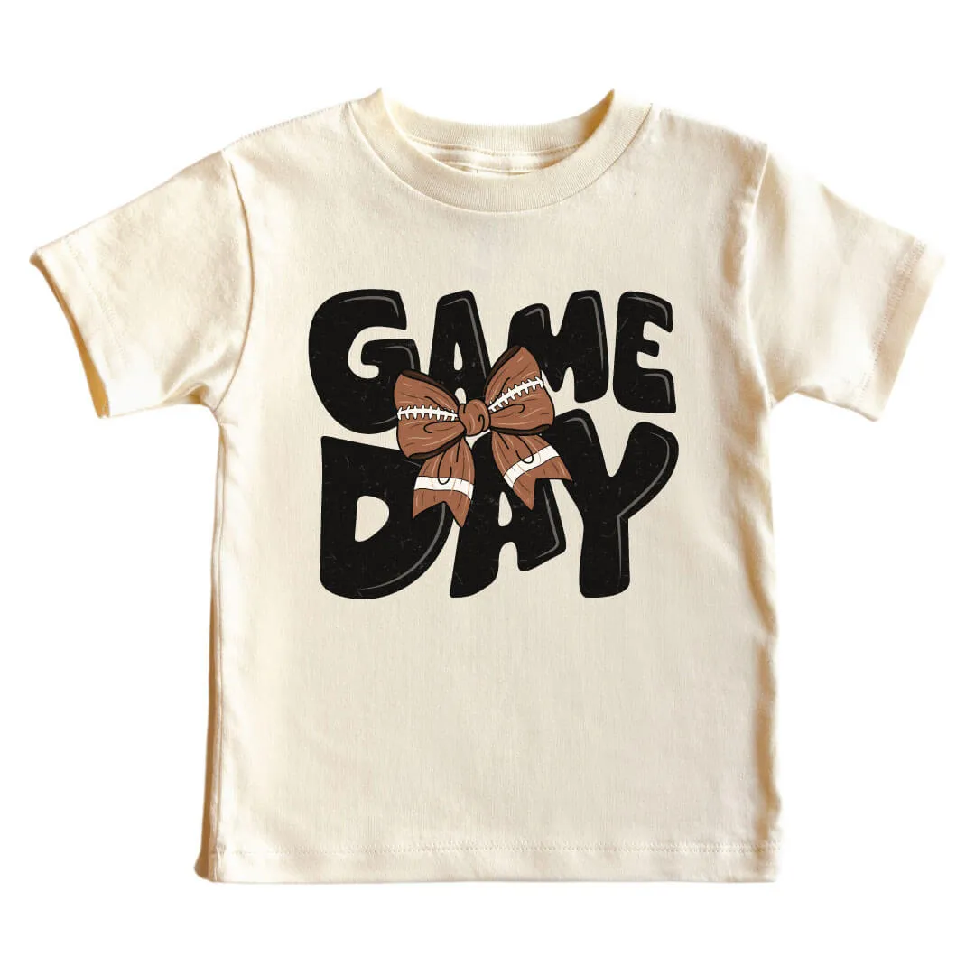 Game Day Bow Kids Graphic Tee | Natural